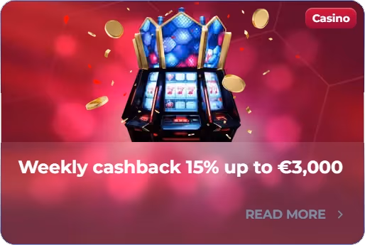 Wöchentliches Cashback 15% bis €3,000 ViperWin App